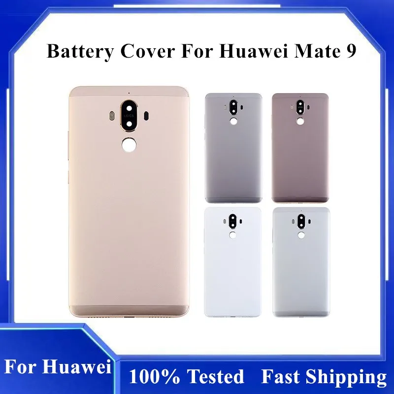 Back Cover For Huawei Mate 9 Metal Back Battery Cover Rear Case Housing Door Cover with Camera Lens + Power Volume Buttons