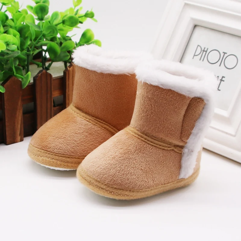 

Newborn Toddler Warm Boots Winter First Walkers baby Girls Boys Shoes Soft Sole Fur Snow Booties for 0-18M Bebe Kids Snow Boots