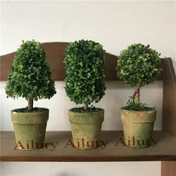 High-15cm,Simulation Green Plant Potted,Artifical Bonsai,Partition,Small Tree Window Decoration.Xmas Gift,Desktop Christmas