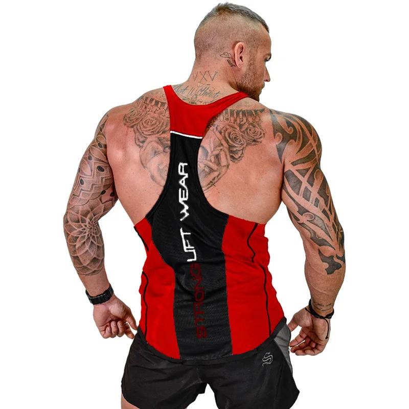 The high quality new Mens Bodybuilding Tank top Gyms Fitness sleeveless shirt  Cotton clothing Fashion Singlet vest Under shirt