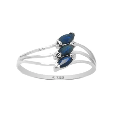 

CoLife Jewelry 100% Natural Sapphire Ring for Daily Wear 3mm*6mm Sapphire Silver Ring 925 Silver Sapphire Jewelry Girl Gift