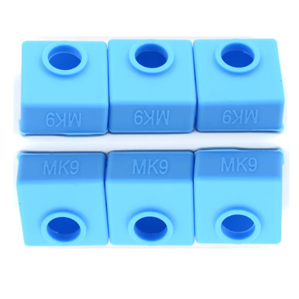 

Befenybay 6PCS 3D Printer Heater Block Silicone Cover MK7/MK8/MK9 Hotend for Creality CR-10,10S,Ender 3, Anet A8