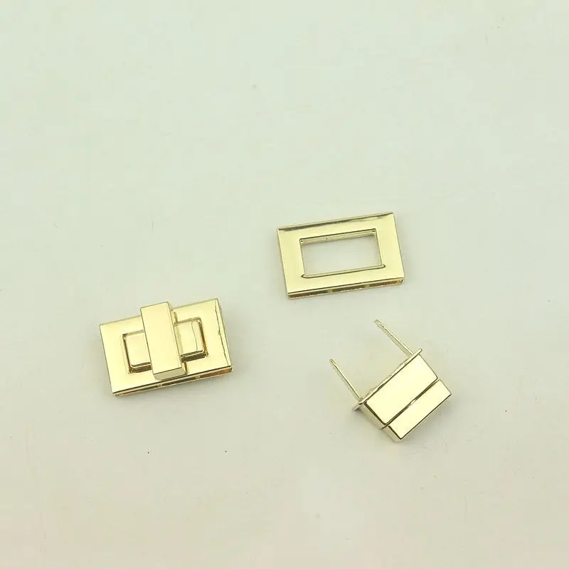 10pcs 33x20mm Rectangle Metal Turn Twist Lock Buckles for DIY Handbag Bag Purse Hardware Closure Clasp Bags Parts Accessories