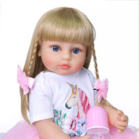 Latest Golden Sticked Hair Wig for 22inch Reborn Doll Long Strainght hair for 48-55cm Silicone Reborn Baby Dolls Hair Wig