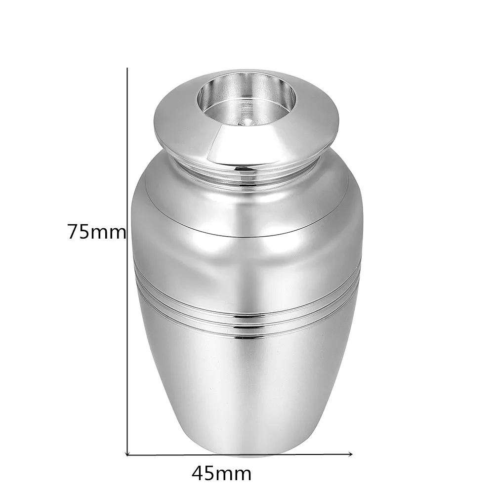 

IJU042 73mm Height Stainless Steel Candle Hold Cremation Urn for Sharing Ashes Small Remembrance Candle Ashes Keepsake Urn