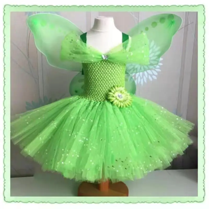 

Girls Lavender Glitter Tutu Dress Kids Butterfly Flower Fairy Dress Ball Gown with Wing Set Children Party Costume Tulle Dresses