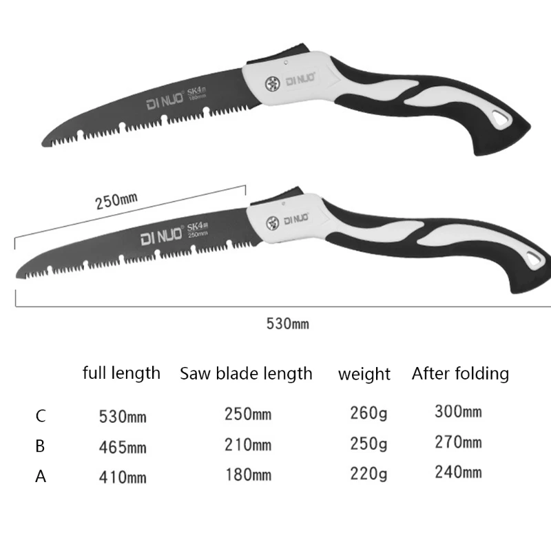 2024 New U-Shaped Turbine Folding Pruning Saw Woodworking Cutting Tools Collapsible Safe