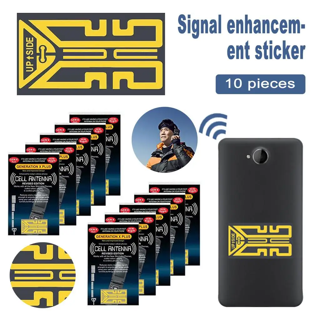 10 PCS Cellphone Phone Signal Enhancement Gen X Antenna Booster Improve Signal Antenna Booster Stickers