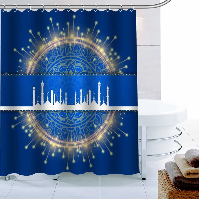 Nieuw Ramadan Douchegordijn Polyester Stof High Definition Print Badkamer Gordijn Waterdicht 12-haak Badgordijn 0331