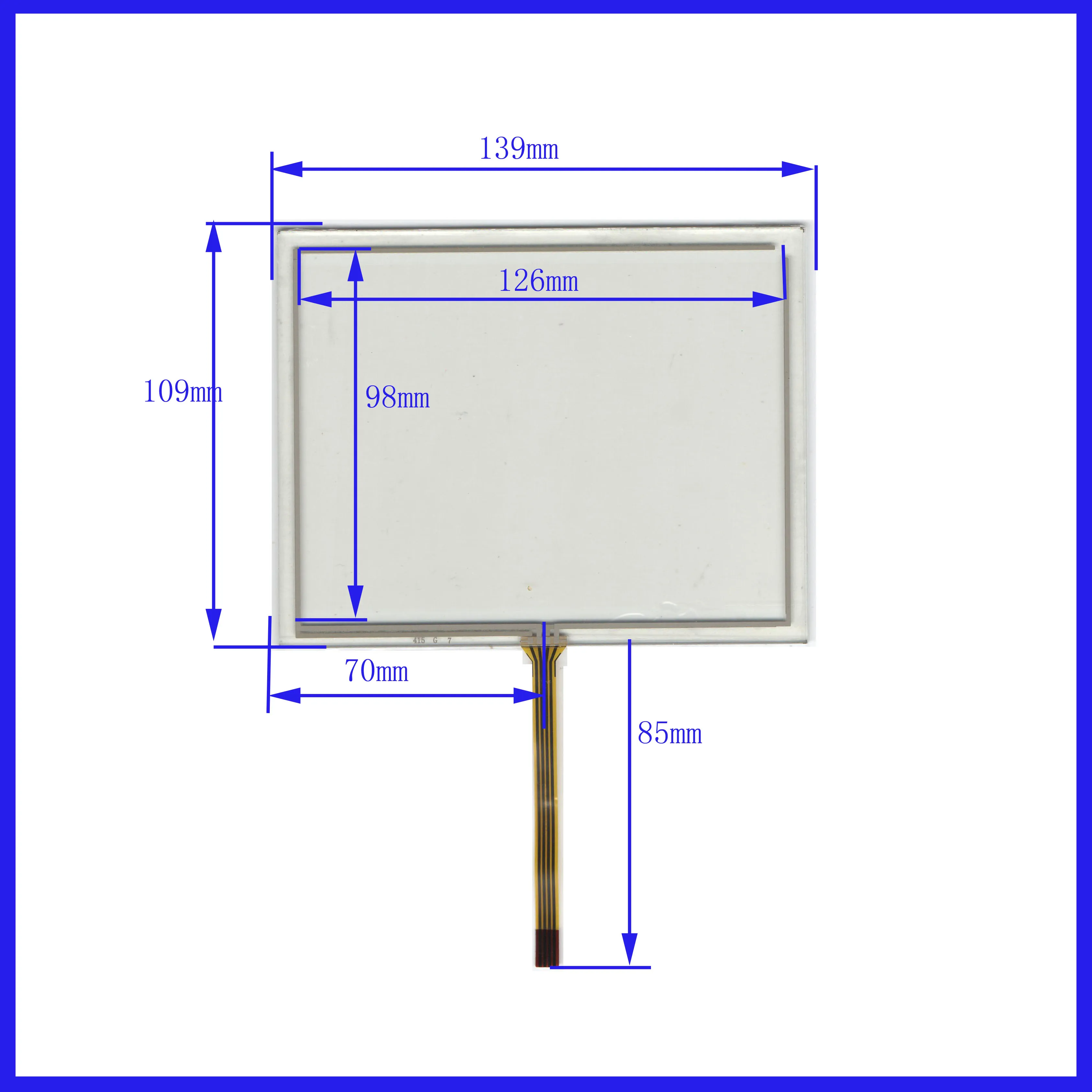 

ZhiYuSun 415 E 4 line capacitive touch screen panel glass 139*109mm this is compatible 139*109