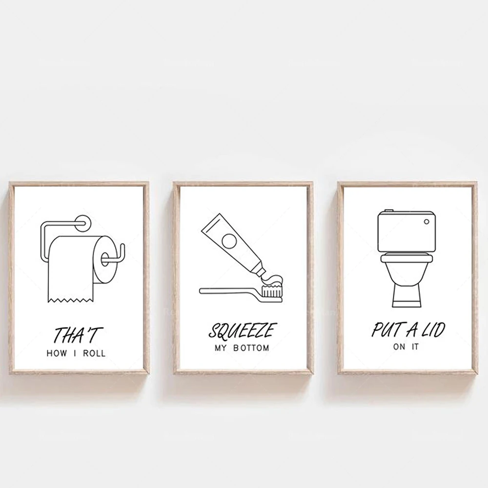 

Bathroom art printable, set of 3 bathroom prints, instant download bathroom prints, kids bathroom art, toilet prints, bathroom a