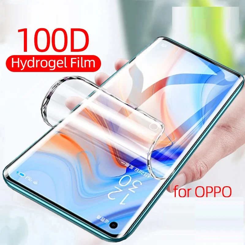 100D on the for Oppo A5 A9 2020 Screen Protector Hydrogel Film A9X Reno Z SD710 Z Helio P90 A1K A5S A7N Reno Lite F11 AX5S