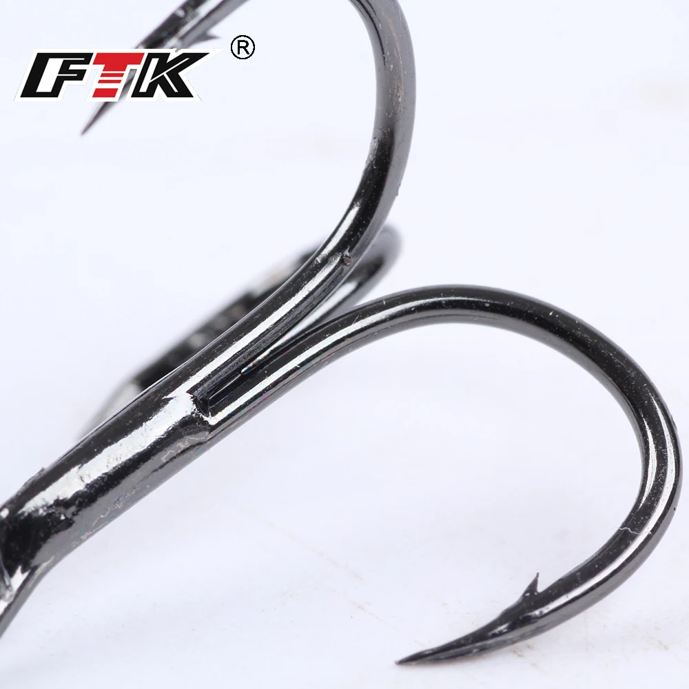 FTK 15pcs/20pcs Fishing Hook Baitholder Wobblers Treble Barbed Hook Bass Lure Holder Set Saltwater Needle Minnow