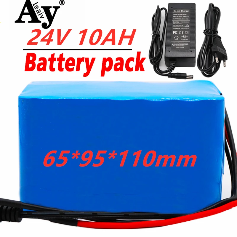 

New 24V 10Ah 6S5P 18650 lithium ion battery pack 25.2v 10000mAh electric moped / electric / rechargeable li-ion battery pack+2A