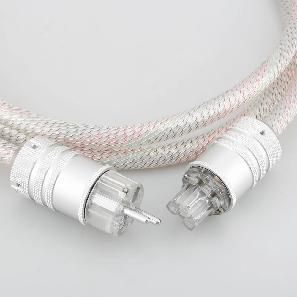 Valhalla SchukoสายไฟHIFI USสายไฟ7N OFCสายไฟEU Plug Amplifier CD,ถอดรหัส,สายไฟ