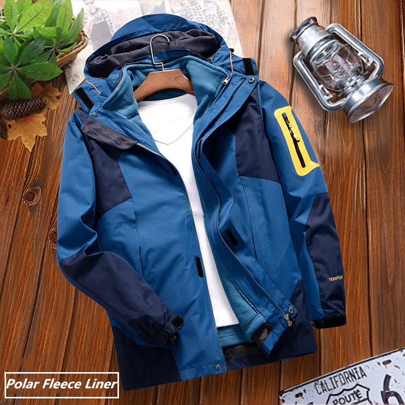 Men 2022 Winter Brand Warm Thick Waterproof Jacket Parkas Men Outwear Windproof Coats Polar Fleece Liner Outdoor Windbreaker Men