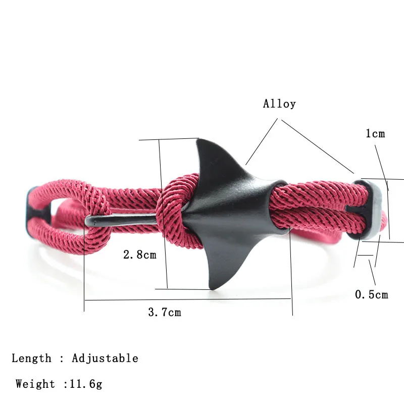 Fashion Manta Bracelet Men Women 3 Layers Adjustable Ocean Animal Rope Braslet Accessories Environmental Protection Pulseras