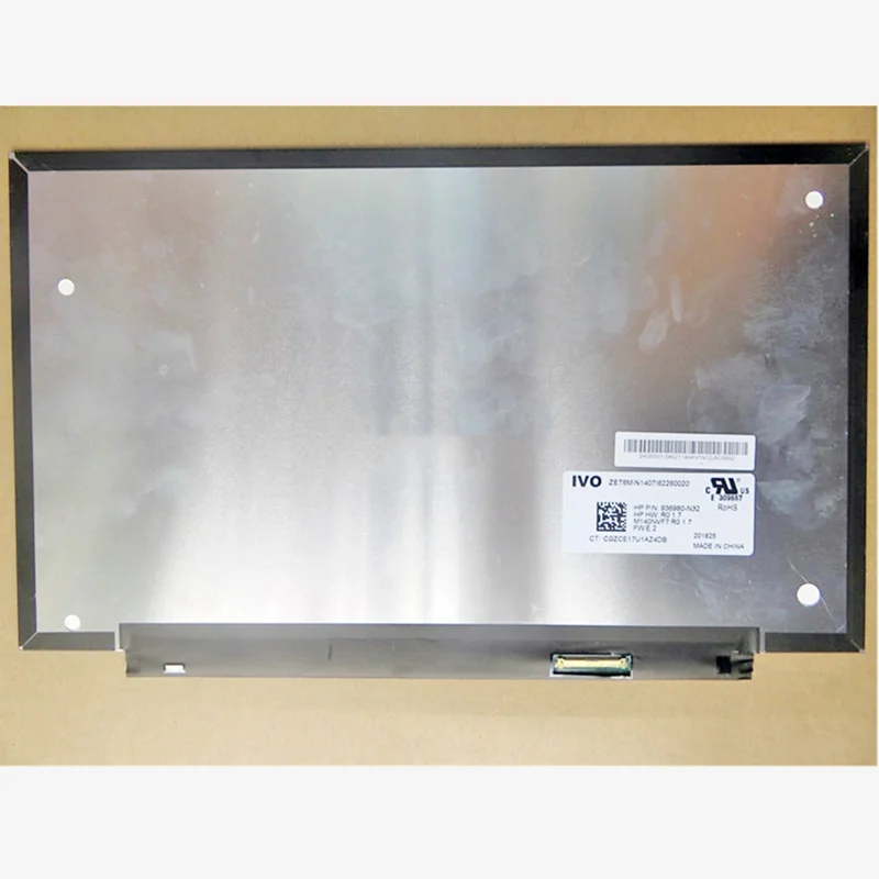 Pantalla LCD IPS para ordenador portátil HP EliteBook G4, 14 pulgadas, M140NVF7, R0, 1,7 p/n: 936980-N32, 40Pin, 120HZ