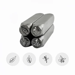 Jewelry DIY Kit Metal Stamps DIY Leaf Symbol Metal Stamping Kit DIY Jewelry, 1/4 (6mm)