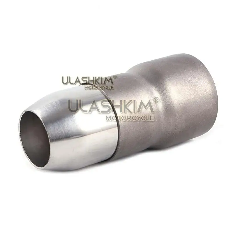 universal Motorcycle exhaust pie Convertor Adapter Steel Motorcycle Exhaust Connector Connecting Link Down Pipes Q image 4