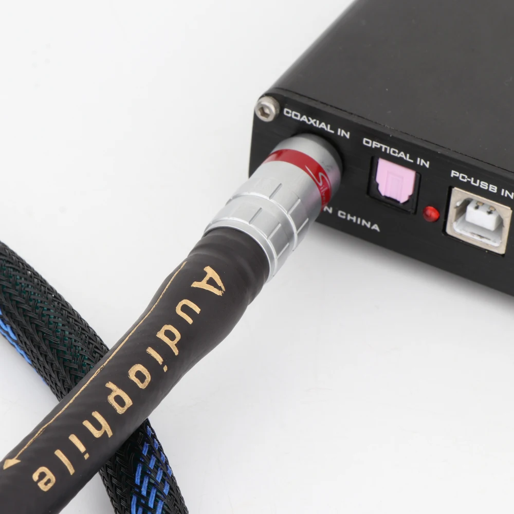 HIFI Audio RCA Cable Audiophile occ Silver Plated with 24K Gold Plated RCA Connectors HiFi Interconnect Cord RCA Cable