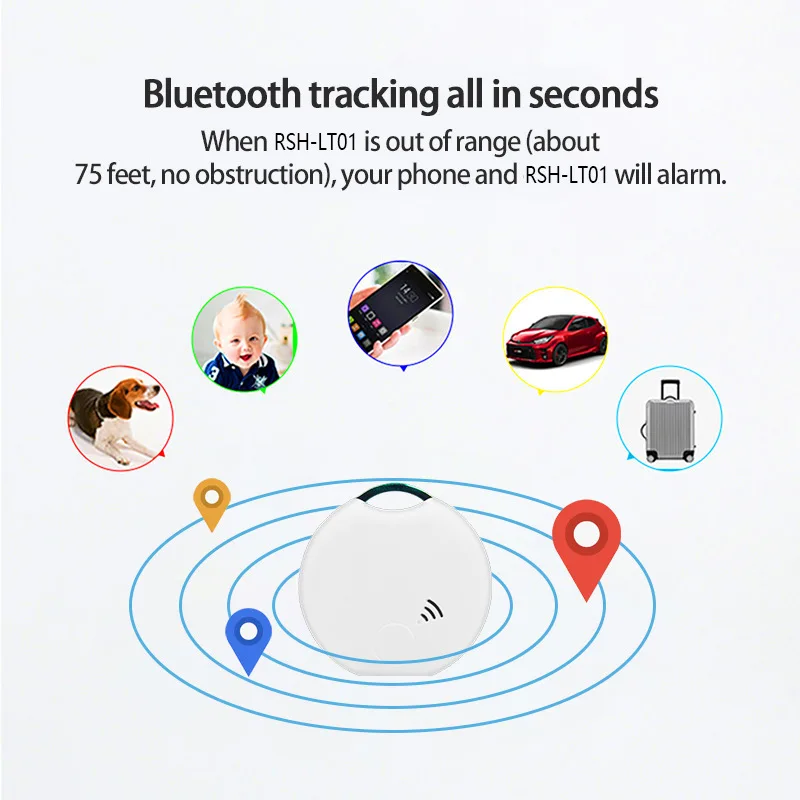 Tuya Smart Life Bluetooth Tracker,Smart tag,Keys Finder and Item Locator for Wallets,Luggage,Pets and More ,Fashion Mini Design