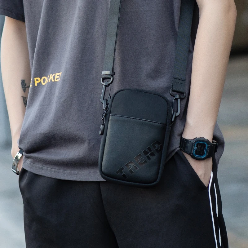 Hk-bolsa de mensajero para hombre, bolso de cintura Oxford para teléfono móvil, riñonera para guardar cigarrillos, bolso de pecho y hombro