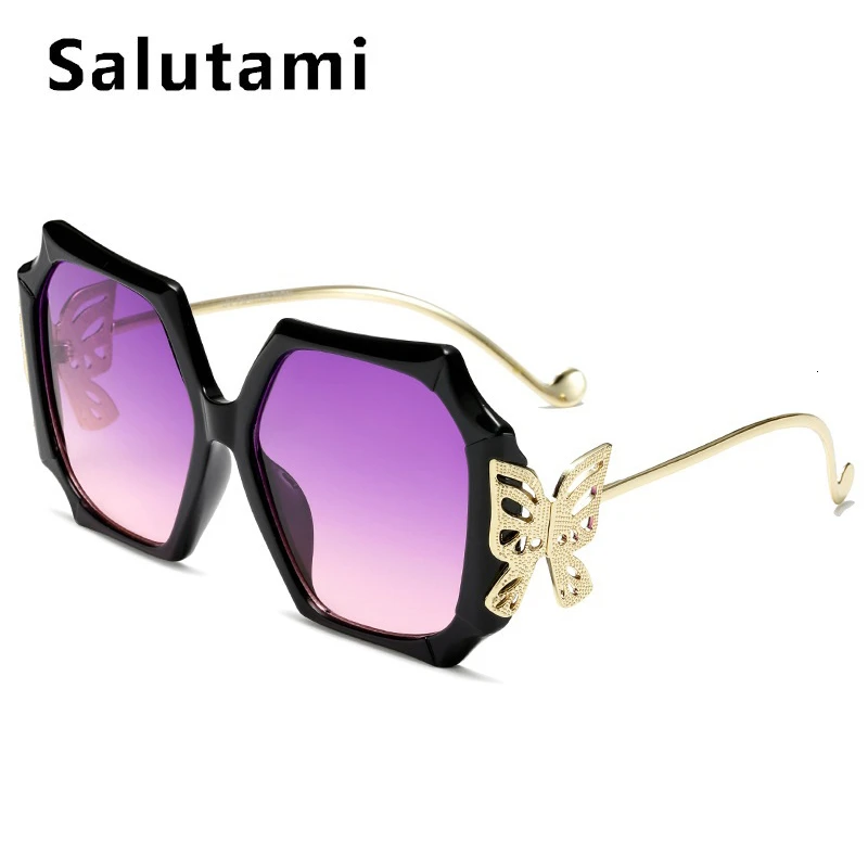 Oversize Square Brand Sunglasses For Women 2020 New Unique Style Butterfly Leg Sunglasses Female Sexy Elegant Shades Black Pink