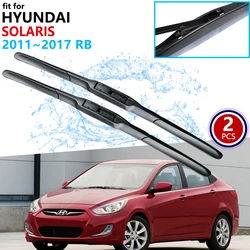 Car Wiper Blade for Hyundai Solaris Accent 2011~2017 RB Windshield Wipers Car Accessories j Hook Type 2012 2013 2014 2015 2016