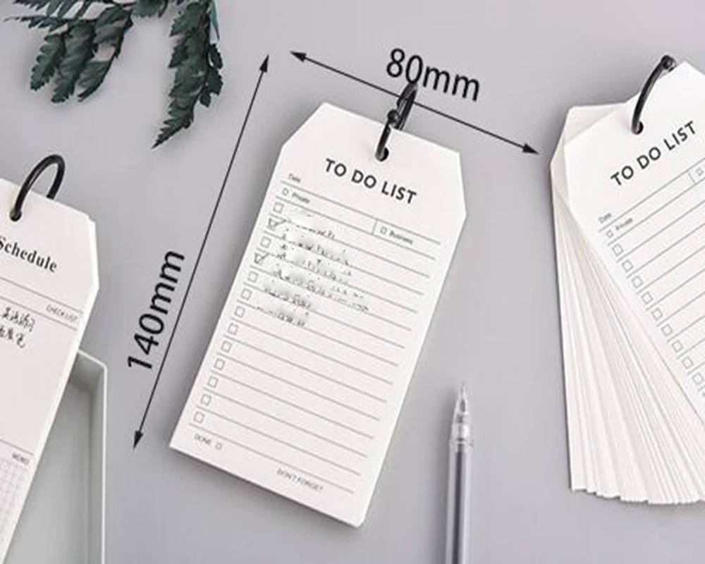 2 Pack Premium Check List Note Pad Daily to Do List Notepad Memo pad With Ring For Shopping Lists Reminders  Appointments