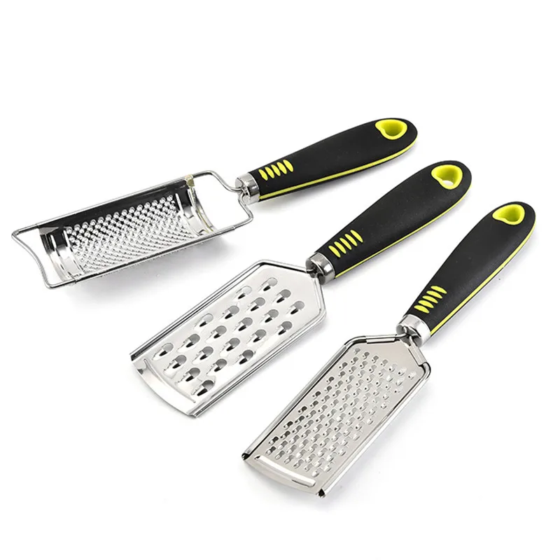 

100Pcs/Lot High Quality 3 Style Cheese Grater Multi-purpose Stainless Steel Sharp Vegetable Fruit Tool