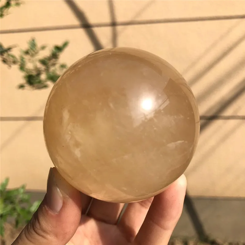 Natural Ice Island Stone Ball Calcite Quartz Crystal Sphere Stone Crystal Ball Citrine  Home Decor Natural Stone Carved