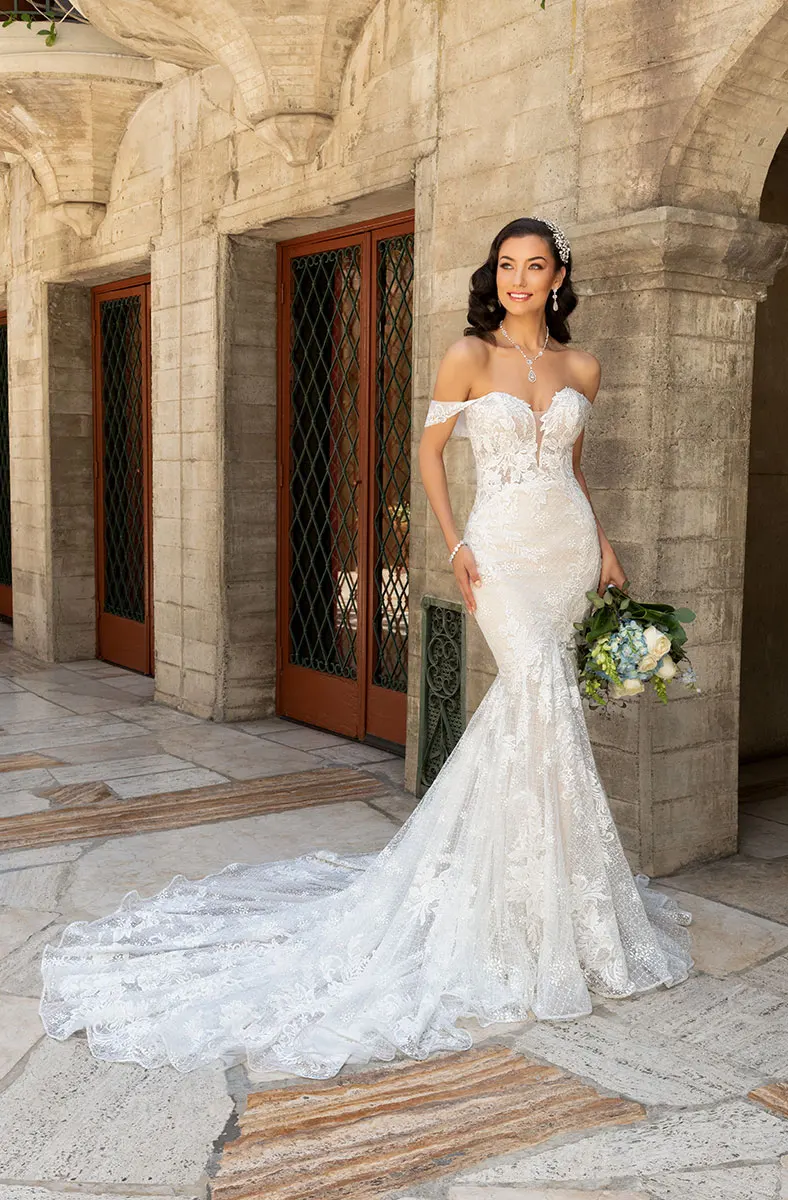 2021 Nieuwe Trouwjurken Lace Geappliceerd Kralen Mermaid Bruidsjurken Custom Made Sexy Off Shoulder Trouwjurk Vestidos De Novia