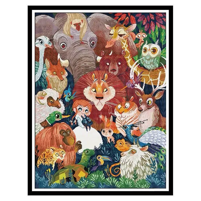 

Old Street Home New arrivals Animal World full drill diamond painting cross stitch square or round diamond painting