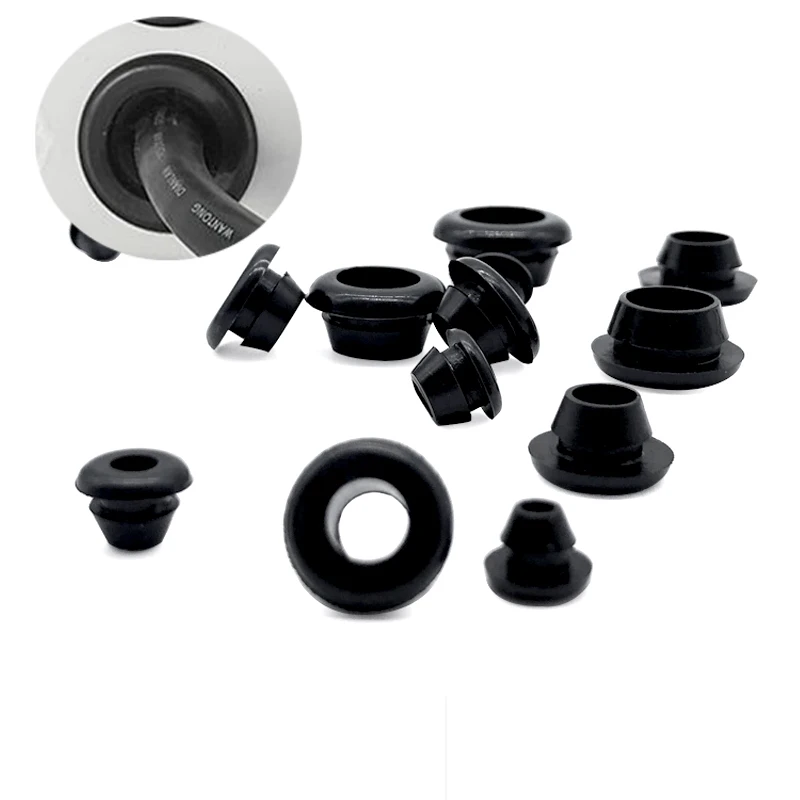 2/5/10p 3-60mm External Circlip Rubber Grommet Gasket For Protects Wire Cable And Hose Custom Part Seal Assortment Set with Case