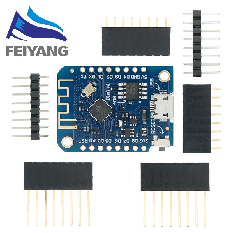 WeMos D1 Mini Pro V3.0 NodeMcu 4MB/16MB bytes Lua WIFI Internet of Things Development board based ESP8266 CH340G Nodemcu V2