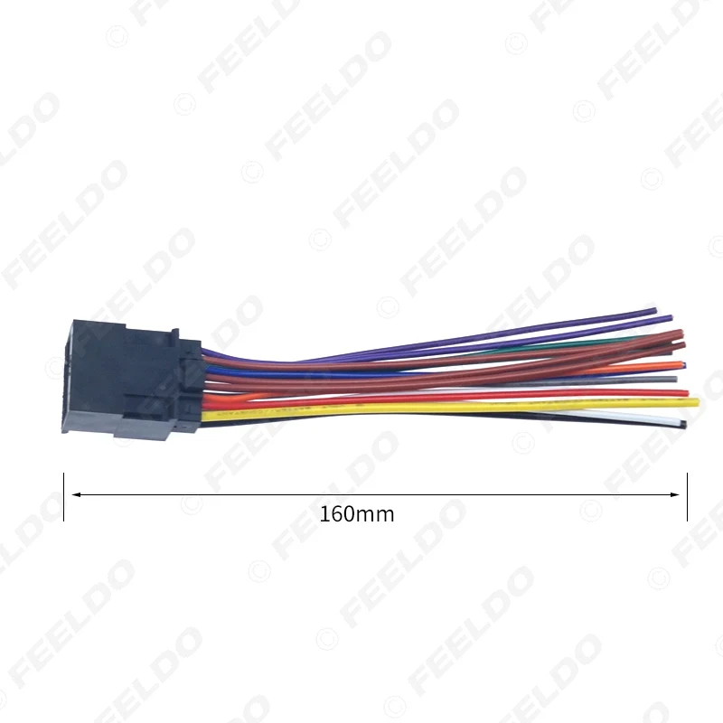 FEELDO KEN 16pin Car Radio Stereo Wire Harness Plug Cable Female For CHEVROLET AVEO/LOVA(SEDAN)/CHERY/LANDWIND Fashion