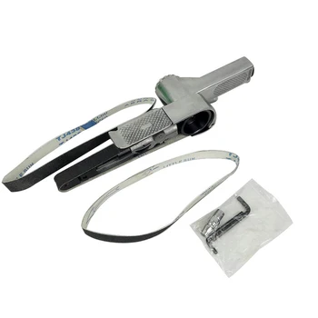 Air Belt Sander with 2 Belts 300mm x 10mm / 520mm x 20mm Pneumatic Sander for Polishing Trimming Plastic, Aluminum, Wood