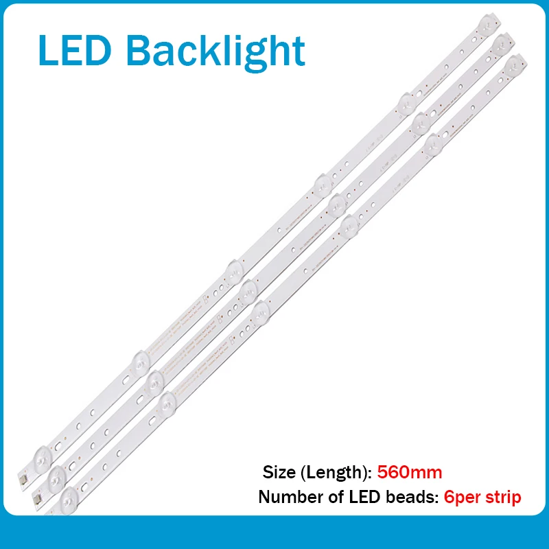 New 100 PCS/lot 6LED 562mm LED backlight strip for SVJ320AG2 130307 32D2000 SVJ320AK3 SVJ320AL1