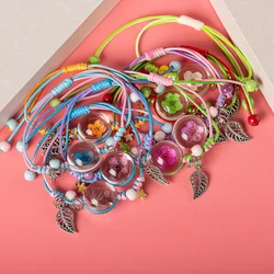 Colorful Flower Glass Pendant Bracelet Hand Made Cermaic Beads Bracelets Bangles For women Wholesale #XN036