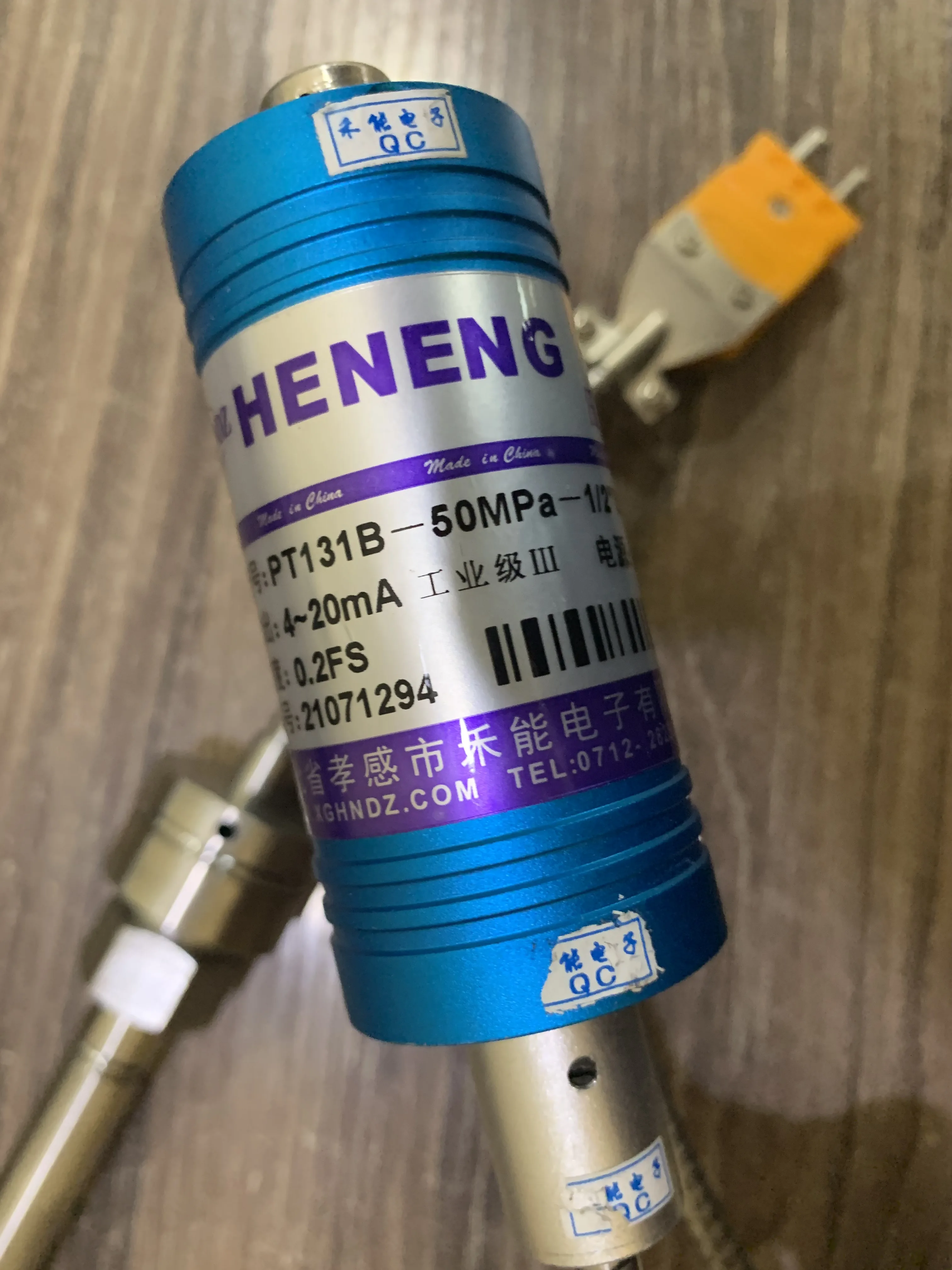 XGHNDZ PT131B-50MPa-m14 고온 용융 압력 및 온도 이중 측정 센서, 4-20MA, 24VDC, 2% fs, Heneng