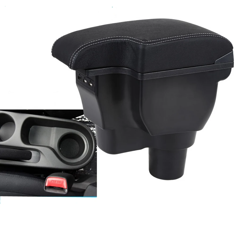 Arm Elbow Rest For Hyundai Solaris 2 Accent Armrest Box Center Console Central Store Content with Cup Holder USB Interface