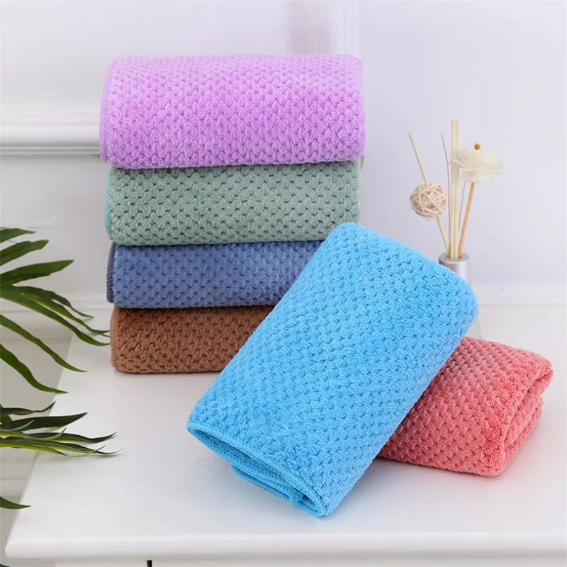 35x75cm Soft Hand Towel Plus Thick Adult Sport Hand Towel Pineapple Strong Water Absorption Face Hand Towel 10 Colors