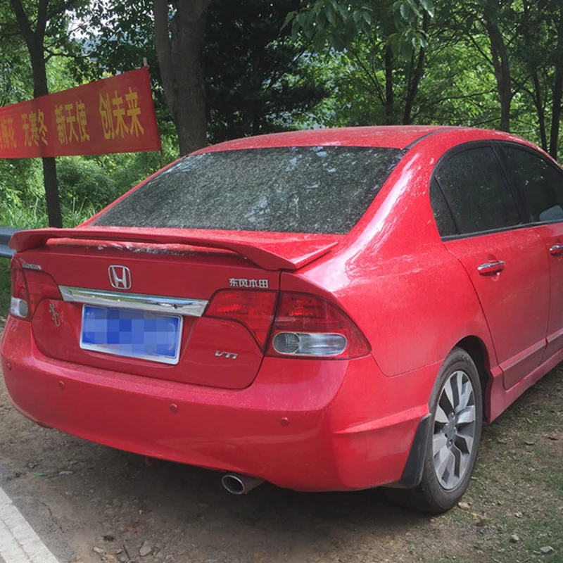 For Honda Civic Spoiler 2006 2007 2008 2009 2010 2011 Car Tail Wing Decoration ABS Plastic Unpainted Primer Rear Trunk Spoiler