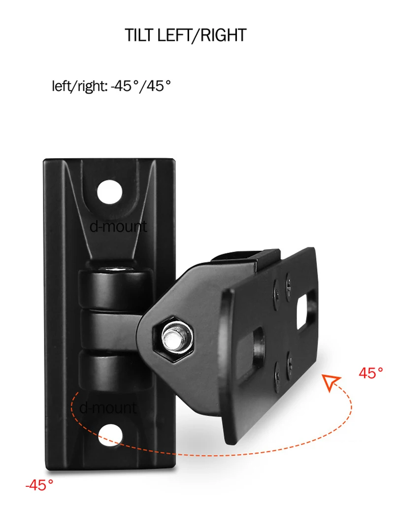 (1 lote = 2pc) SW-50 liga de zinco alto-falante montagem na parede pro-suporte de parede inclinação giratória movimento completo
