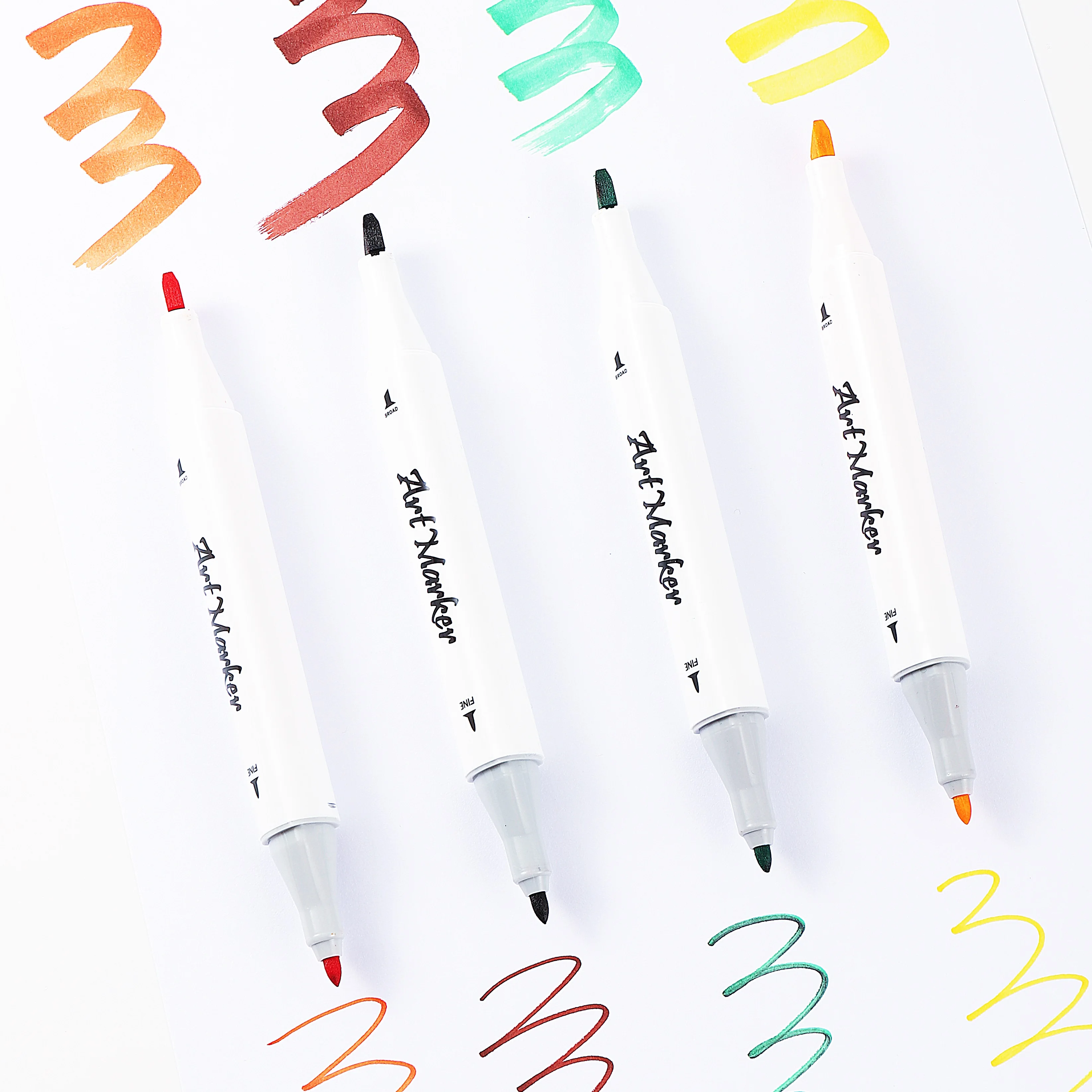 

12Pcs/box Colorful Marker Pen 12 Color Sketch Painting Pen Double Tips Coloring Graffiti Highlighter Pen DIY Craft Art Draw Tool