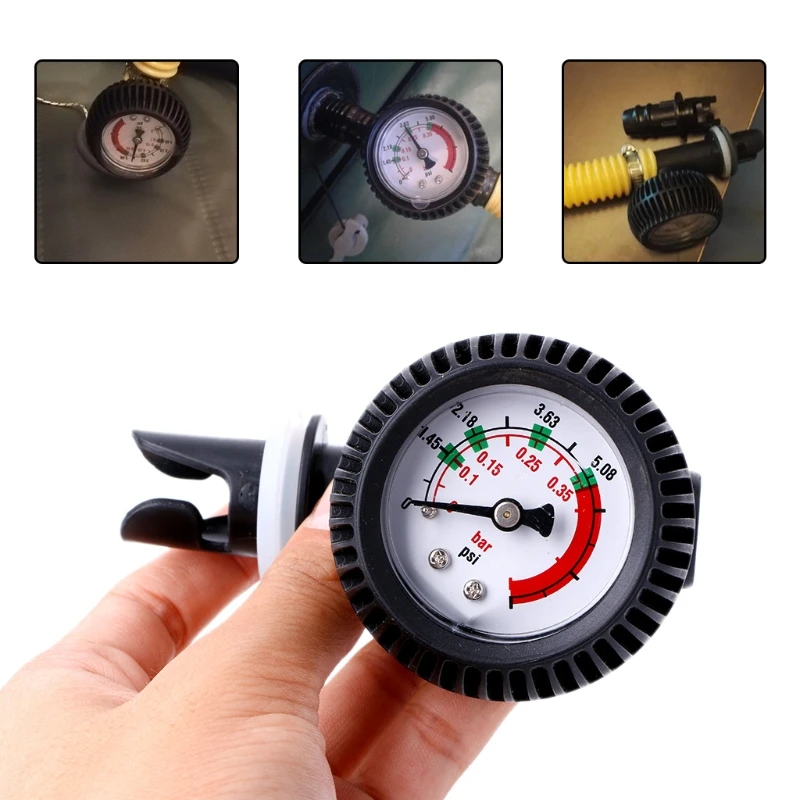 Air Pressure Gauge Thermometer Connector For Inflatable Boat Kayak Raft Surfing Dropship