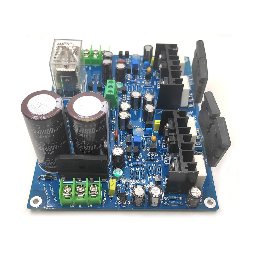 Комплекты «сделай сам», готовая Плата усилителя MX100 A1943 TTC5200, двухканальный Интегрированный усилитель с блоком питания и защитой динамиков