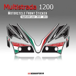 New Motorcycle Accessories For Ducati Multistrada 1200 2010-2013 Front Fairing Motor Number Board 3D Stickers Gel Protector
