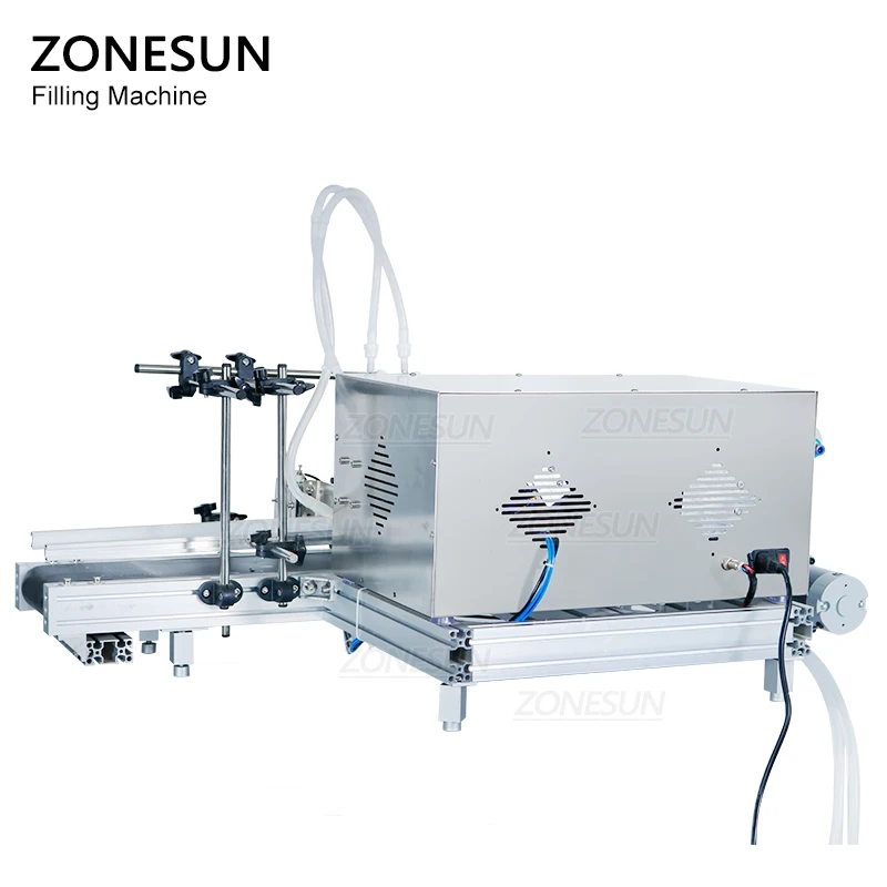 ZONESUN – Machine de remplissage automatique de liquide, 2 têtes, pompe péristaltique, remplisseuse de bouteilles, parfum, huile essentielle, lait, emballage de boissons